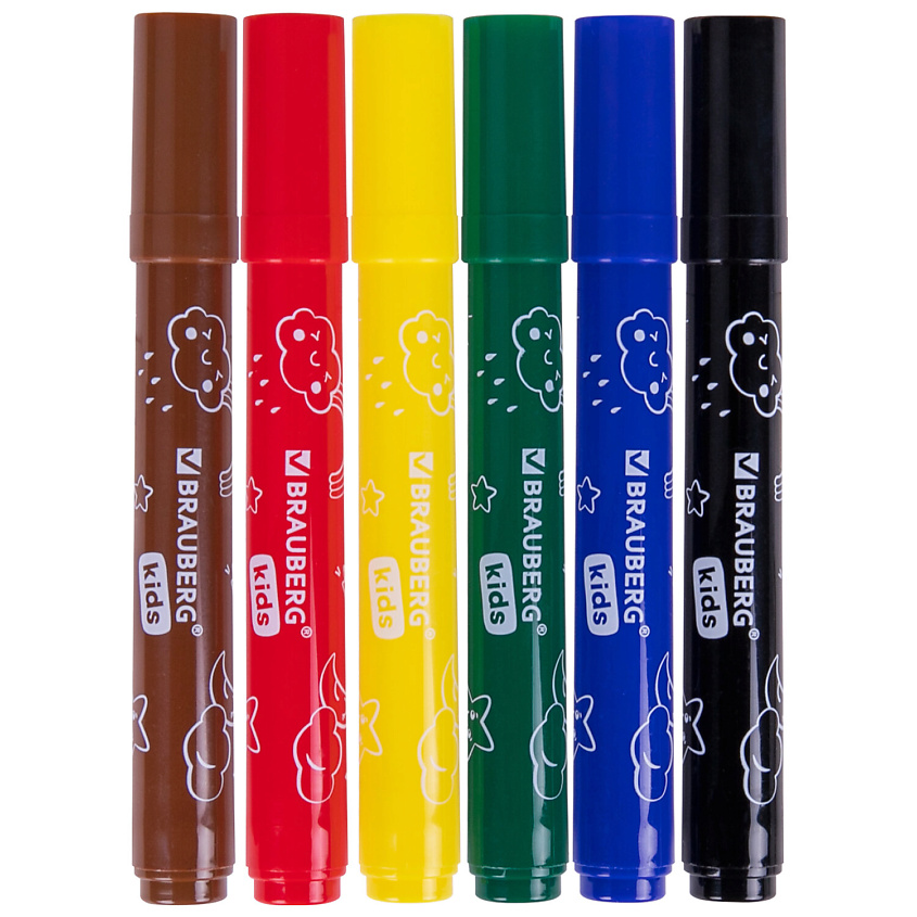 BRAUBERG Фломастеры смываемые детские, противоударный наконечник KIDS – фото 5