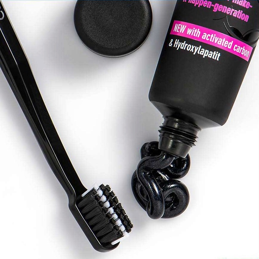 CURAPROX Зубная паста Black Is White + зубная щетка  Ultra Soft  черная – фото 2