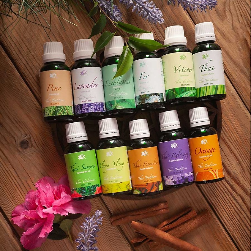 THAI TRADITIONS Эфирное арома масло натуральное для аромалампы увлажнителя воздуха бани Эвкалипт – фото 3