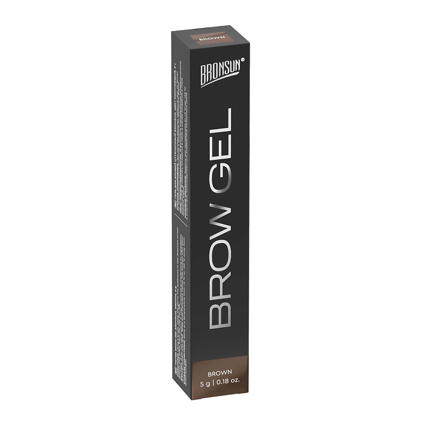 BRONSUN Гель для бровей оттеночный Tinted Brow Gel, Коричневый, 5 г – фото 6