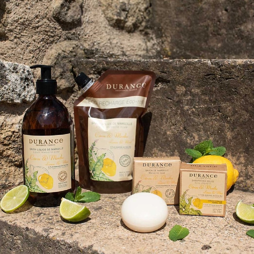 DURANCE Марсельское мыло сменный блок Лимон и мята Lemon & Mint – фото 3