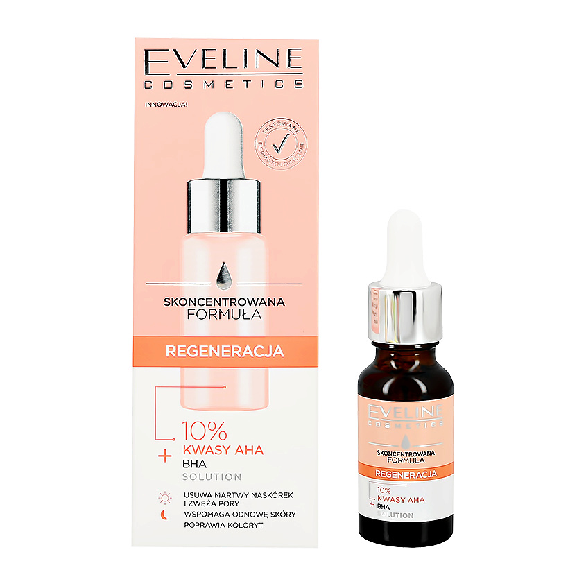 EVELINE Сыворотка для лица с 10% AHA, BHA-кислотами регенерирующая – фото 4