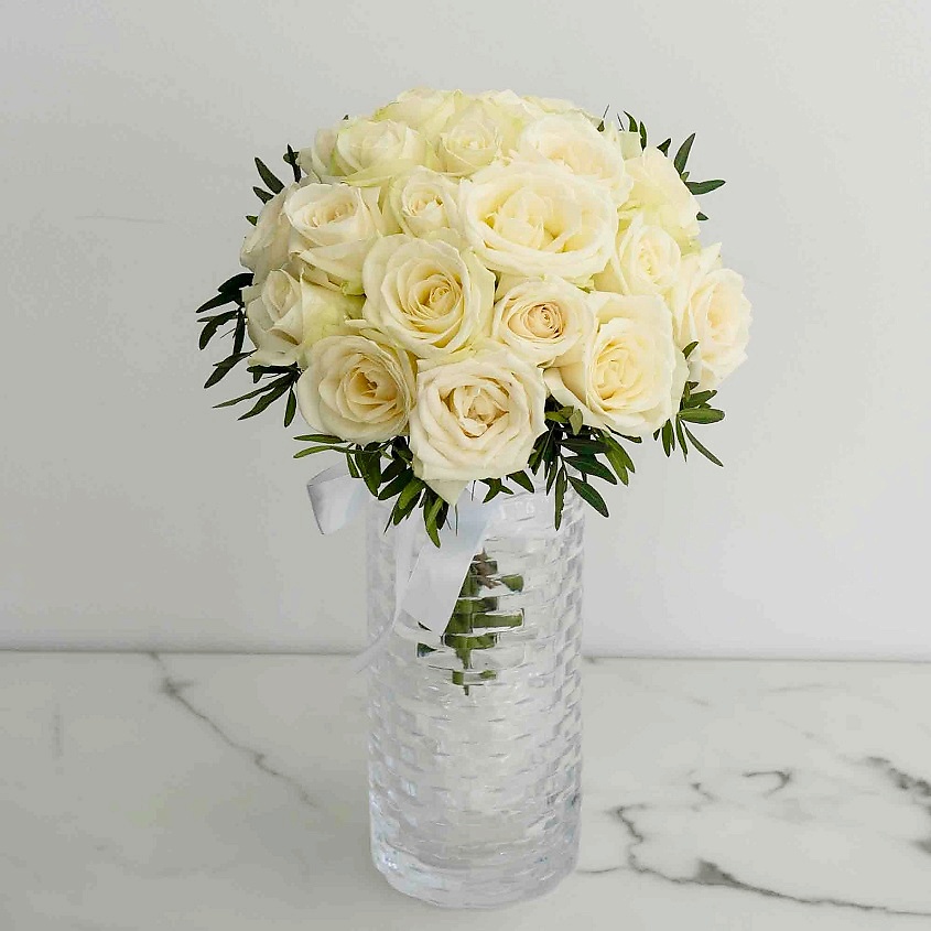 ЛЭТУАЛЬ FLOWERS Букет невесты из белых роз – фото 5