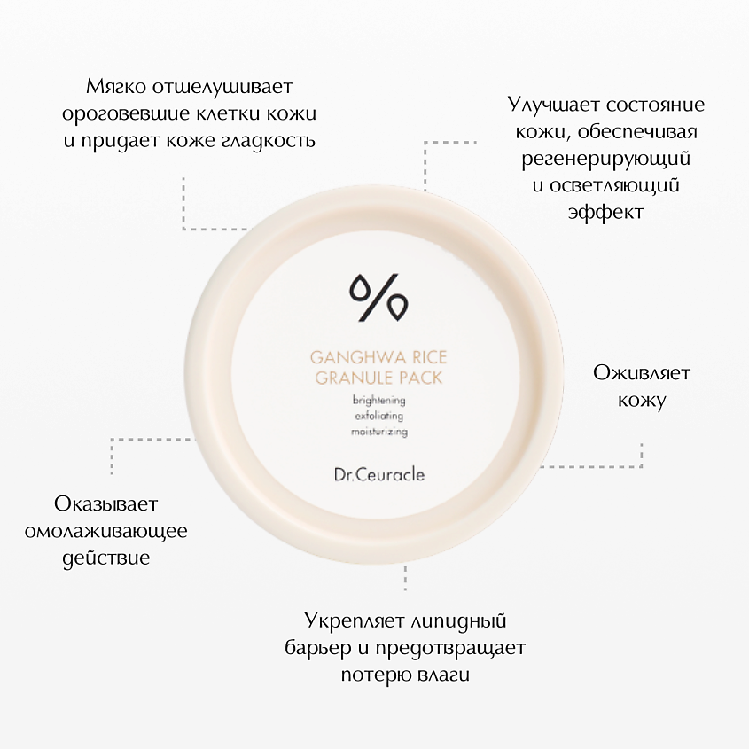 DR. CEURACLE Рисовая маска-скраб для лица – фото 2