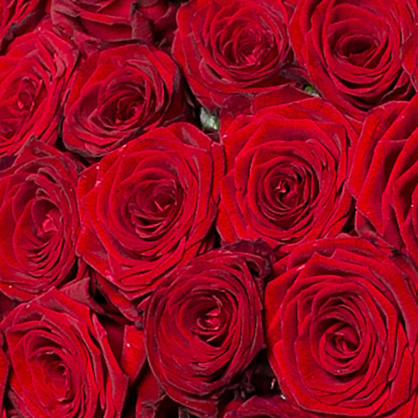 ЛЭТУАЛЬ FLOWERS Букет из бордовых роз 21 шт. (40 см) – фото 4