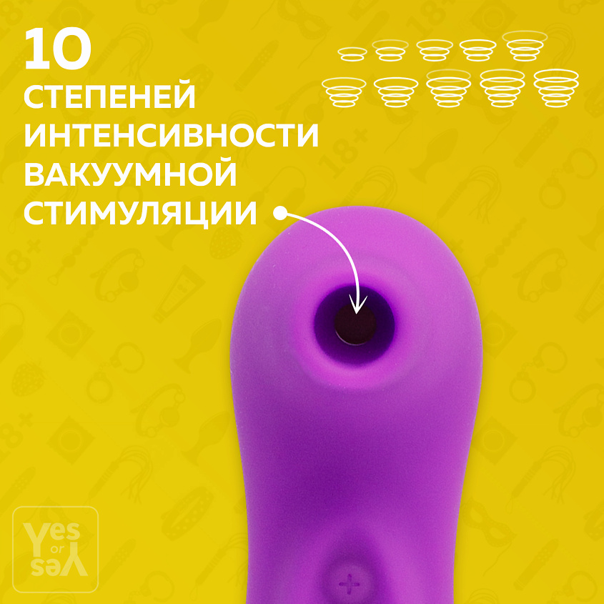 YESORYES Вакуумно-волновой клиторальный стимулятор "Taste Of Happiness" – фото 6