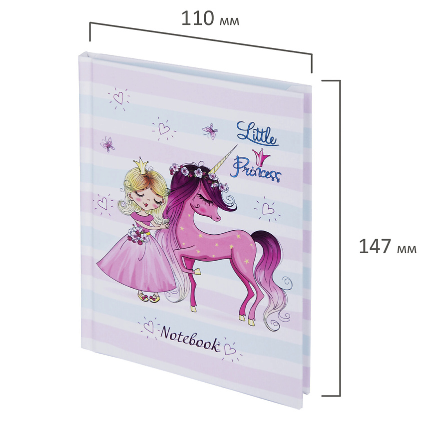 BRAUBERG Блокнот А6, твёрдый, клетка, выборочный лак KIDS, Queen – фото 4