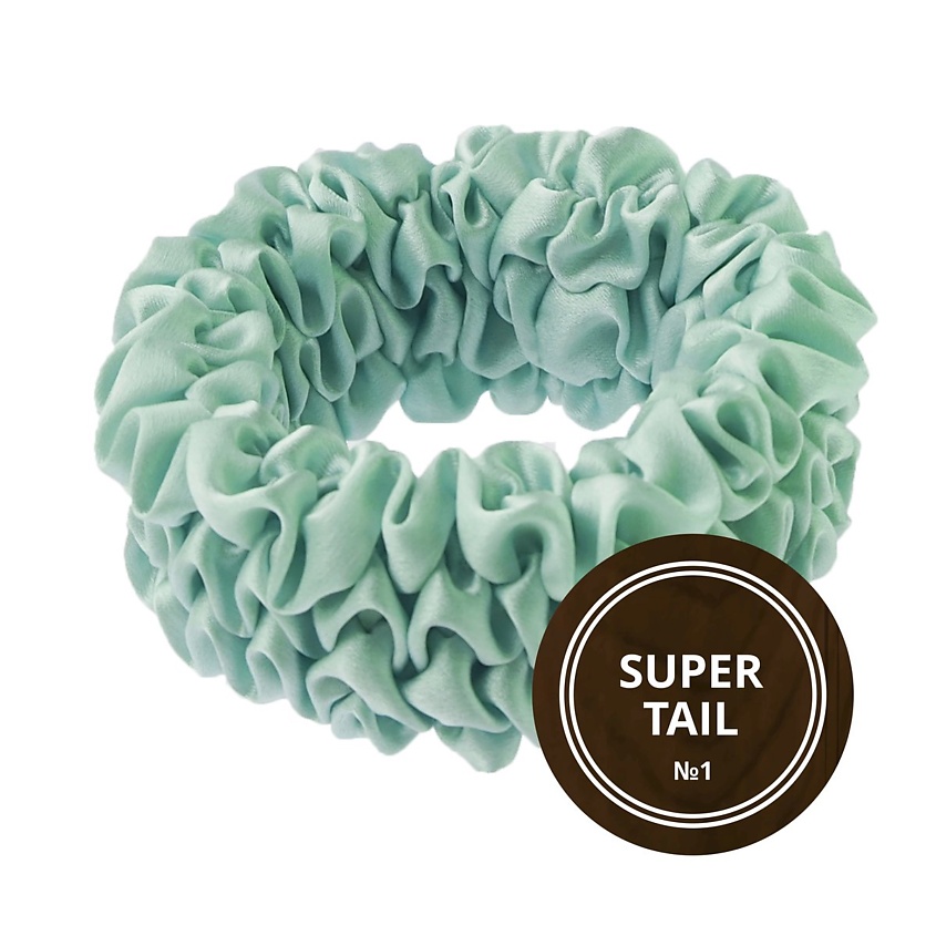SILK MANUFACTURE Шёлковая резинка для волос SUPER TAIL, мятный – фото 5