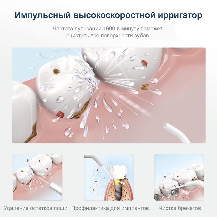 AQUALINE Портативный ирригатор для полости рта PDPRO – фото 4