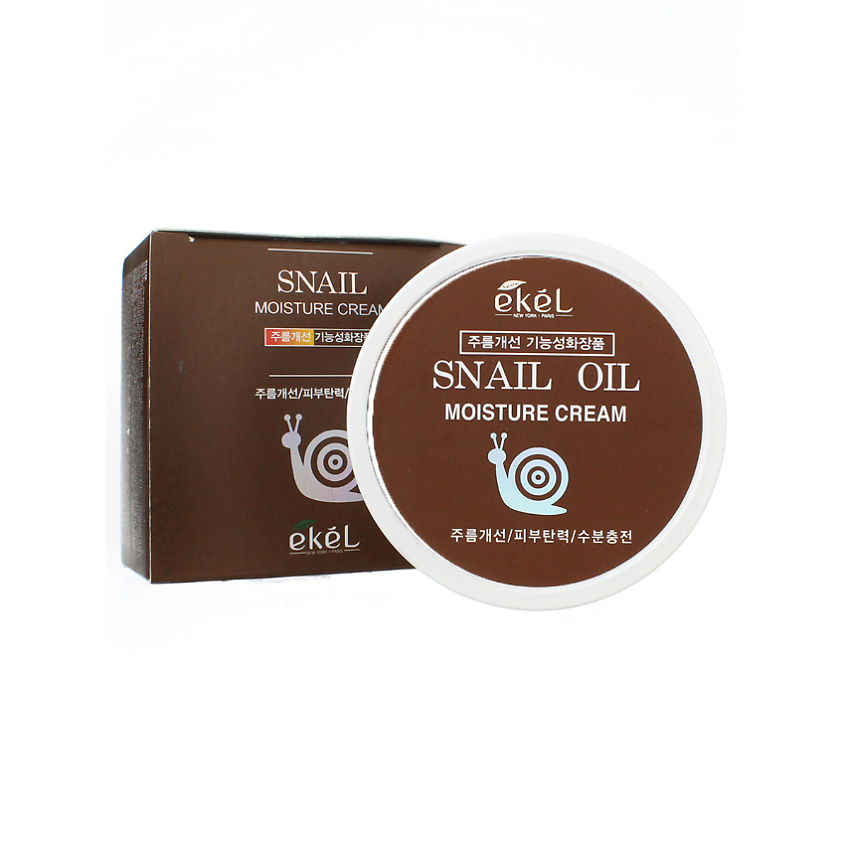 EKEL Крем для лица антивозрастной против морщин с Улиточным муцином Moisture Cream Snail – фото 3