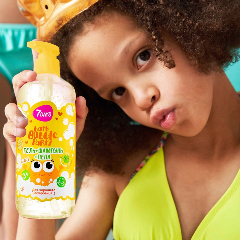 7DAYS Детский шампунь для волос детей BATH BUBBLE PARTY – фото 10