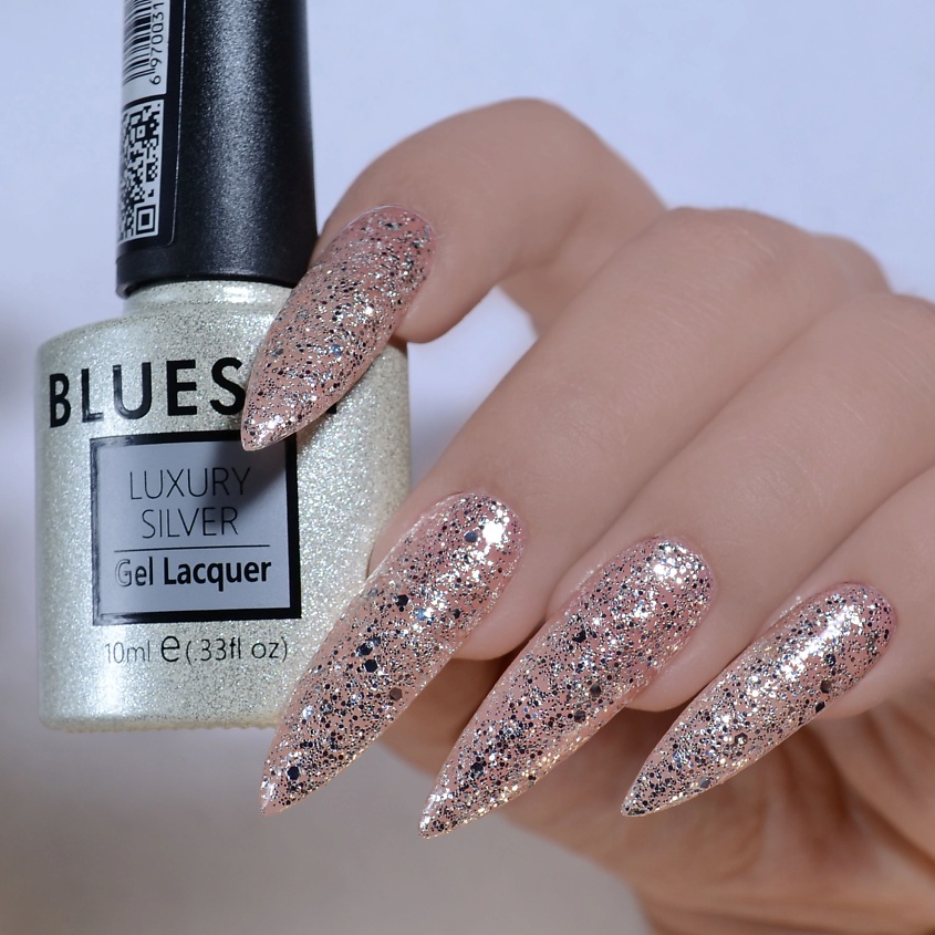 BLUESKY Гель-лак Luxury Silver LV406 – фото 2