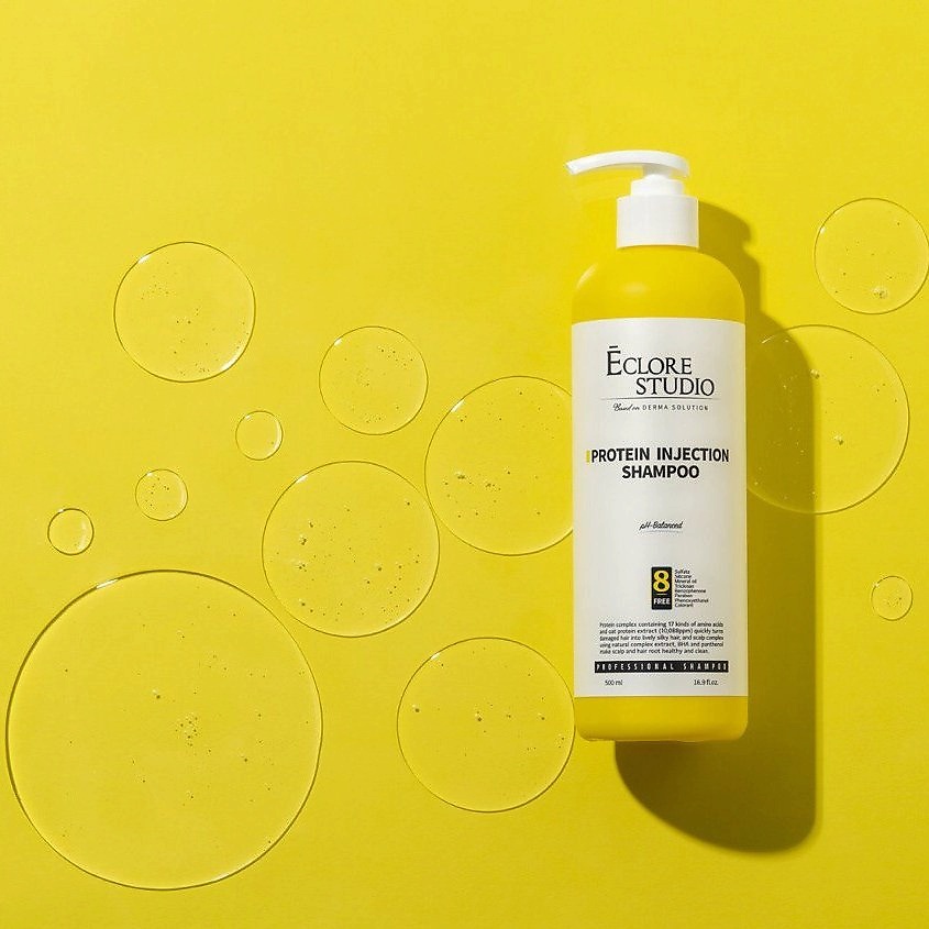 ECLORE STUDIO Укрепляющий протеиновый шампунь PROTEIN INJECTION SHAMPOO для волос – фото 5