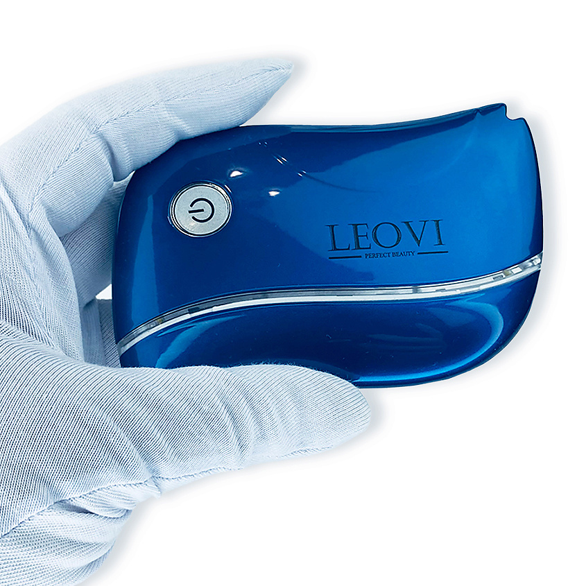 LEOVI Микротоковый массажер для лица и шеи EMS-LIFT, rf лифтинг, против морщин, Синий – фото 2