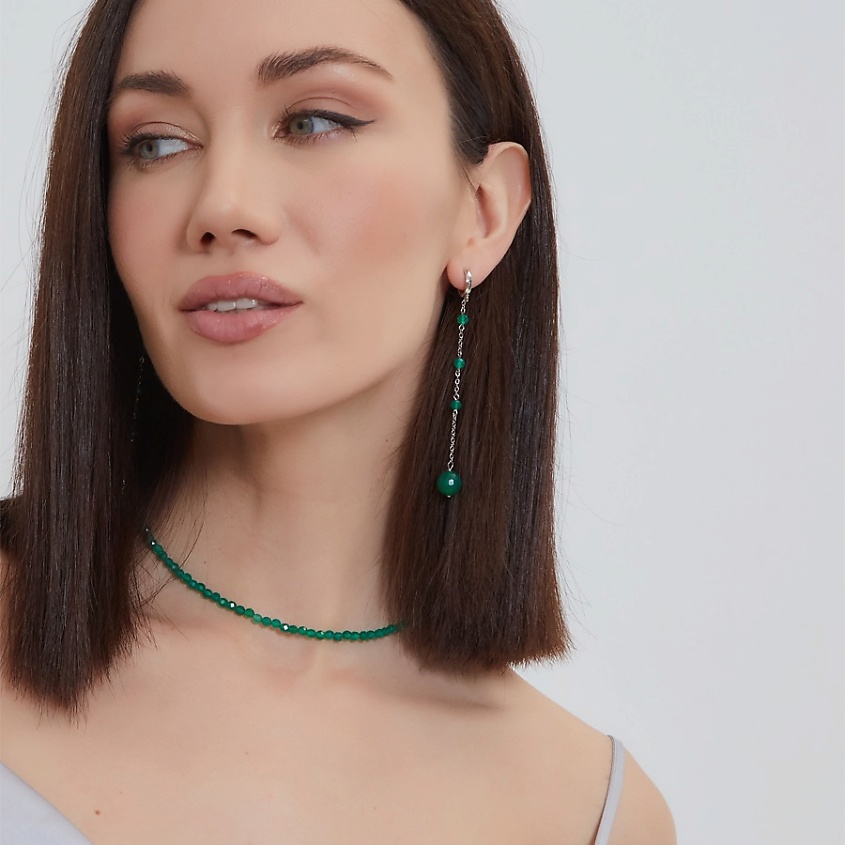 ALERIE-ACCESSORIES Чокер из натурального агата Miniature Emerald – фото 2