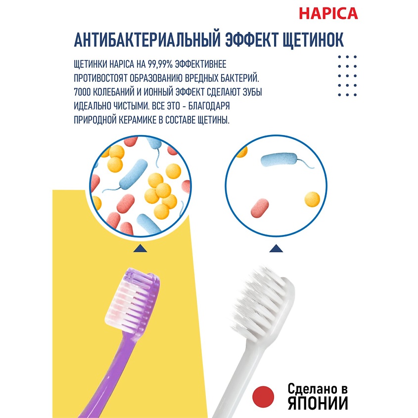HAPICA Cменные ионные насадки BRT-9 с щетинками разной длины – фото 3