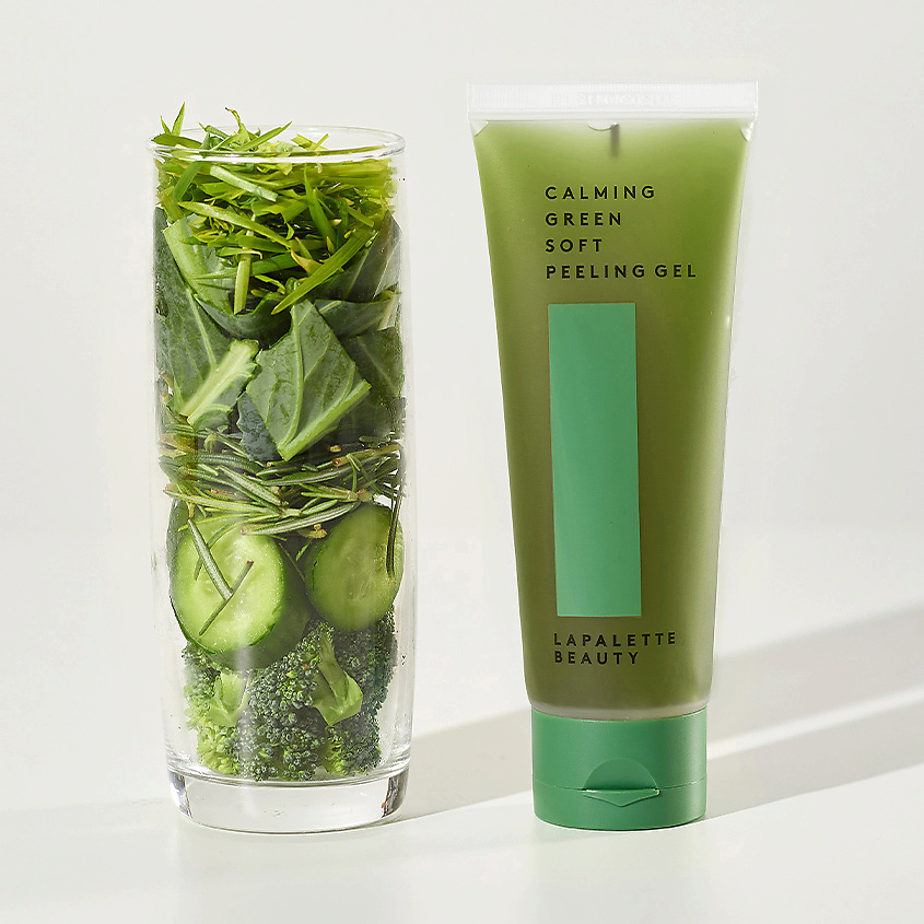 LAPALETTE Гель отшелушивающий с экстрактом зеленого чая Calming Green Soft Peeling Gel – фото 5