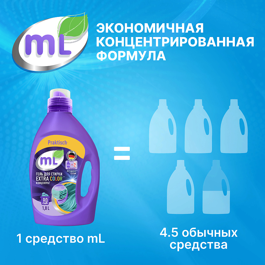 MEINE LIEBE Гель для стирки цветного белья EXTRA COLOR, универсальный концентрат – фото 6