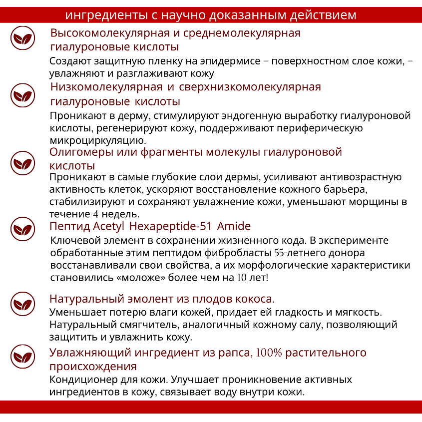 DR. KIROV COSMETIC COMPANY Система Гиалуроновых Кислот 2200 кДа - 0,8 кДа с пептидом Juveleven – фото 3