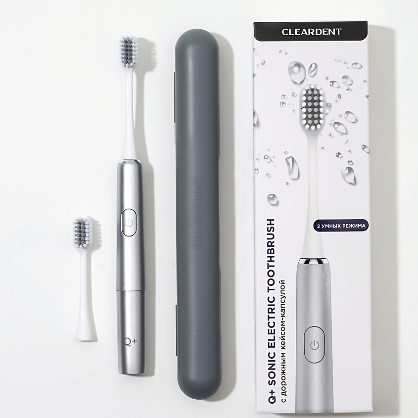 CLEARDENT Электрическая зубная щетка Q+ SONIC с кейсом-капсулой для путешествий – фото 3