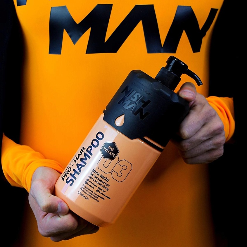 NISHMAN Шампунь для волос NISHMAN Professional hair shampoo (SULFATE FREE, INCA INCHI COMPLEX) – фото 2