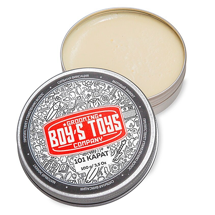 BOY'S TOYS Паста для укладки волос высокой фиксации с низким уровнем блеска 101 карат – фото 2
