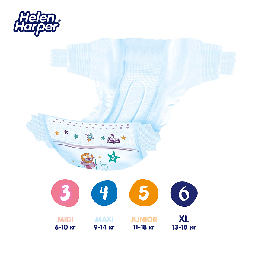 HELEN HARPER BABY Подгузники размер 5 (Junior) 11-18 кг – фото 6