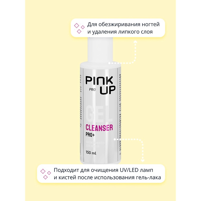 PINK UP Жидкость для обезжиривания ногтей и снятия липкого слоя PRO – фото 3