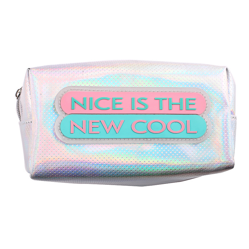 SODA NEON SILVER BEAUTY BAG #neonbeauty КОСМЕТИЧКА НЕОНОВАЯ СЕРЕБРИСТАЯ – фото 2