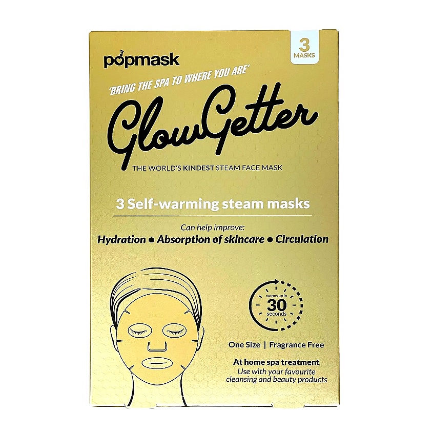 POPMASK Маска для лица самонагревающаяся "Сияющий вид" – фото 1
