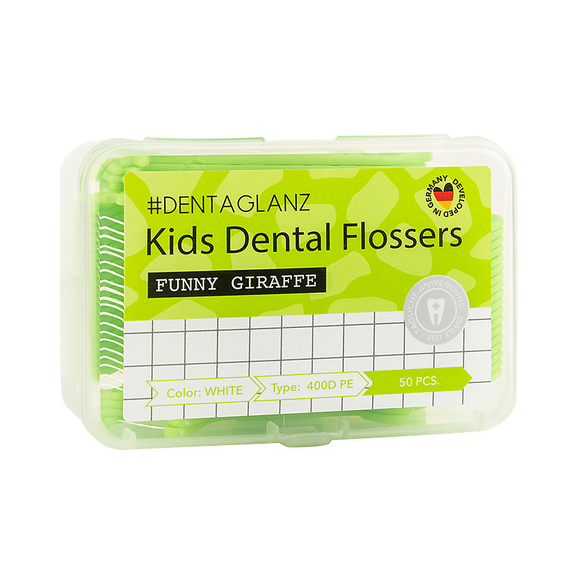 #DENTAGLANZ Флоссеры для детей Kids Dental Flossers Funny Giraffe – фото 1