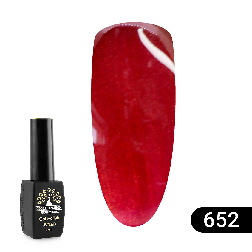 GLOBAL FASHION Гель лак Sexy Red 652 – фото 2