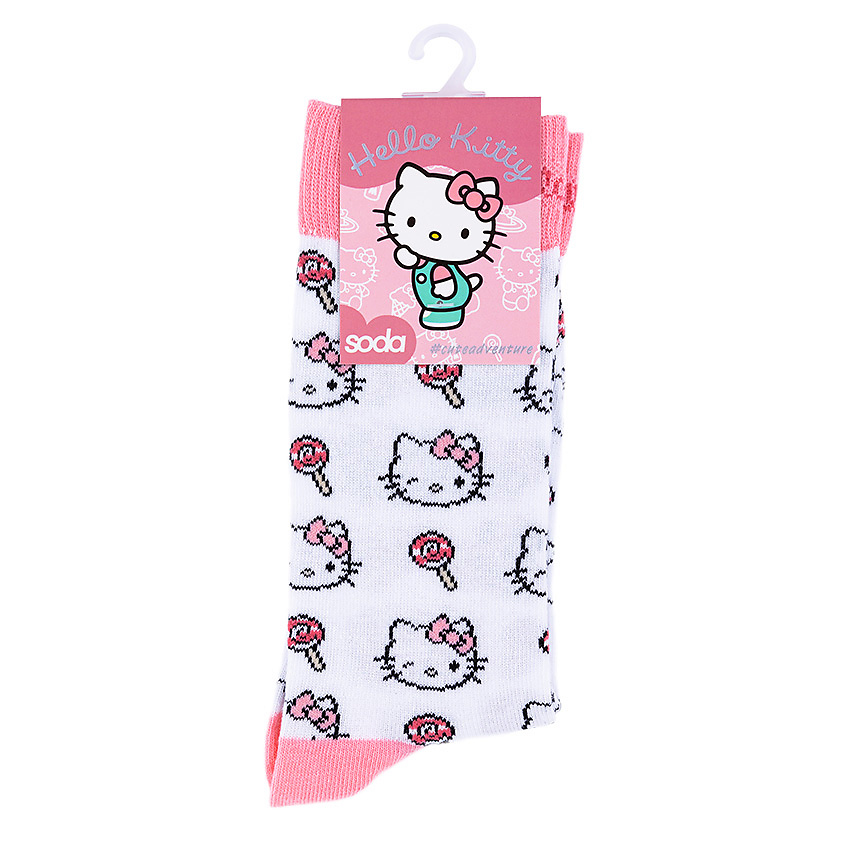 SODA Носки женские белые HELLO KITTY #cuteadventure – фото 1