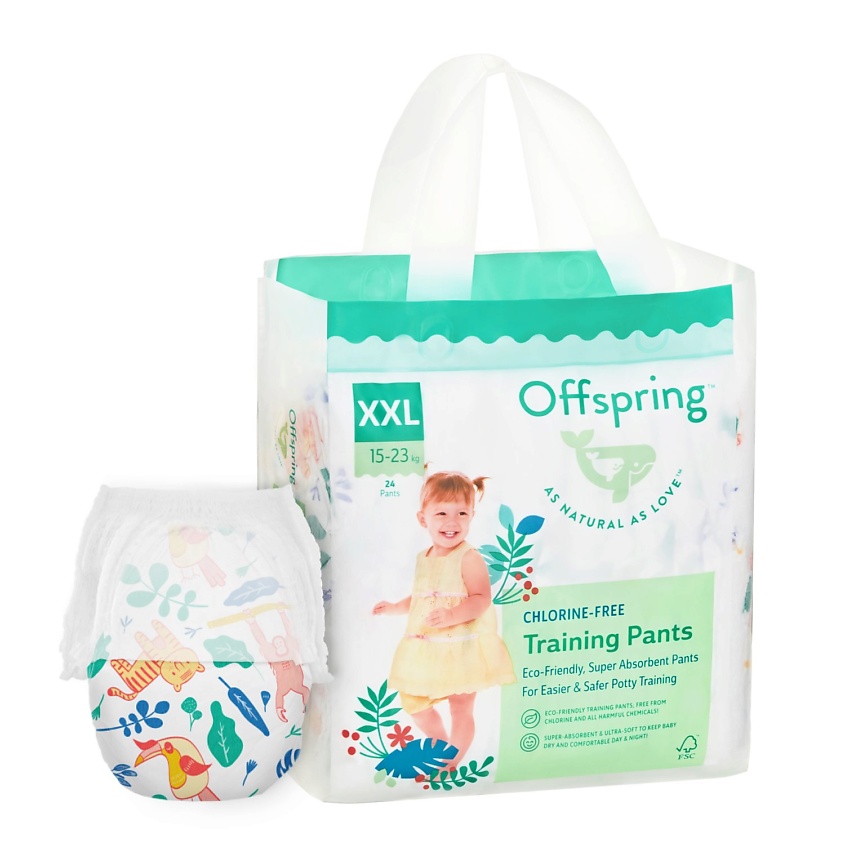 OFFSPRING Трусики-подгузники, XXL 15-23 кг Джунгли – фото 1