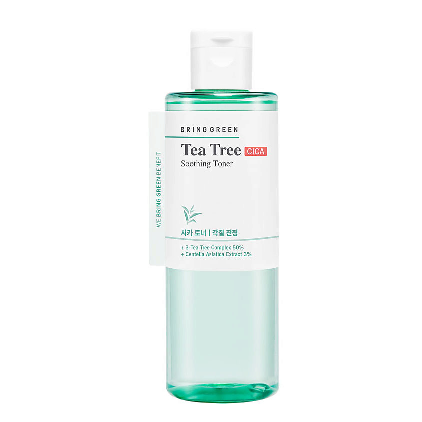 BRING GREEN Тонер для лица успокаивающий с чайным деревом и центеллой азиатской Tea Tree Cica Soothing Toner – фото 1