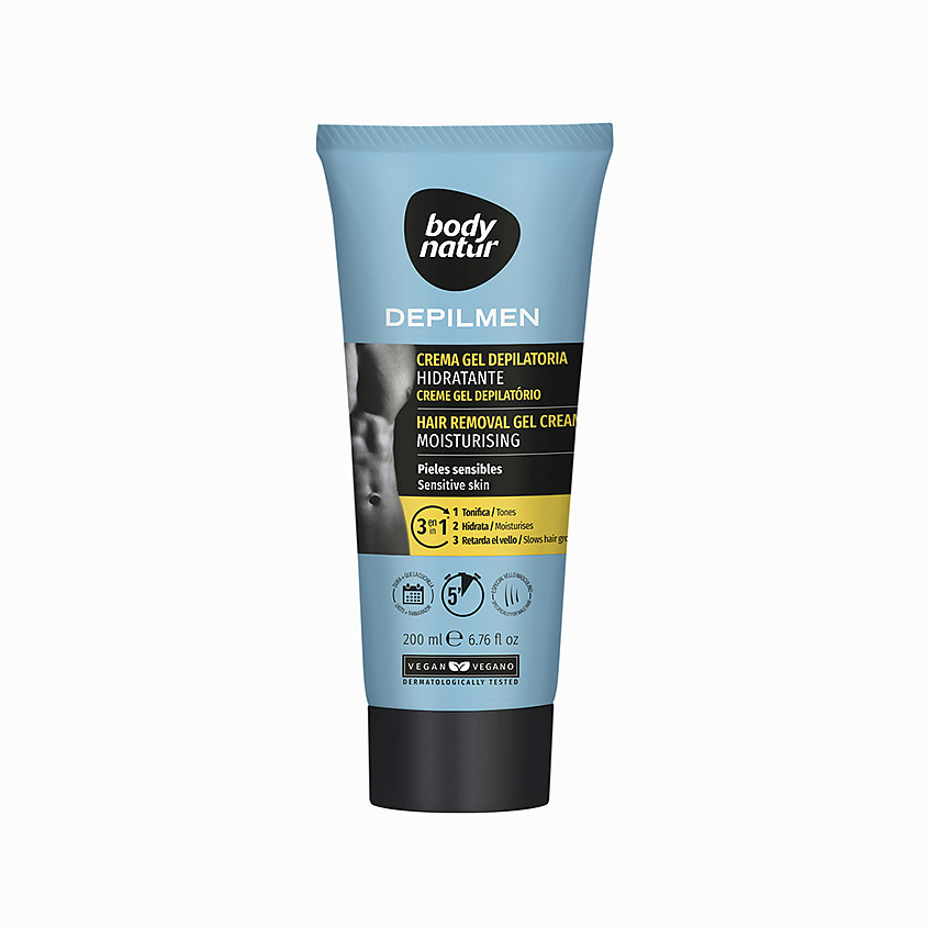 BODY NATUR Крем для депиляции мужской для чувствительной кожи Depilmen Hair Removal Gel Cream Mousturising – фото 1
