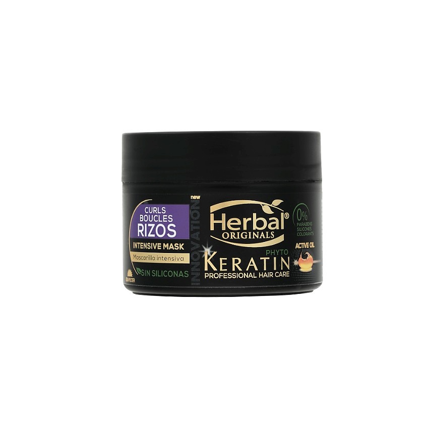 HERBAL Интенсивная маска фито-кератин Восстановление и питание вьющихся волос Keratin Professional Hair Care Intensive Mask – фото 2