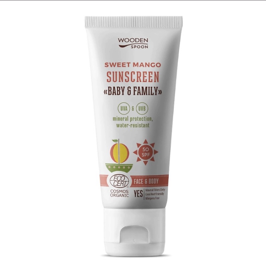 WOODEN SPOON Лосьон для тела солнцезащитный с манго Baby & Family Sweet Mango Sunscreen SPF 50 – фото 2