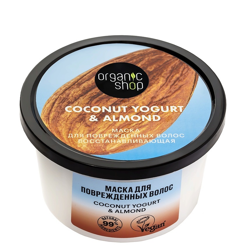 ORGANIC SHOP Маска для поврежденных волос "Восстанавливающая" Coconut yogurt – фото 1