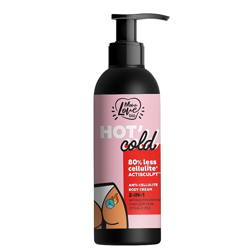 MONOLOVE BIO Крем для тела Антицеллюлитный 2 в1 HOT`COLD разогревающий и охлаждающий эффект – фото 1