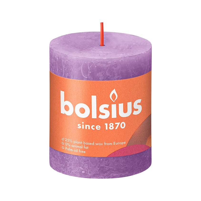 BOLSIUS Свеча рустик Shine яркий фиолет – фото 1