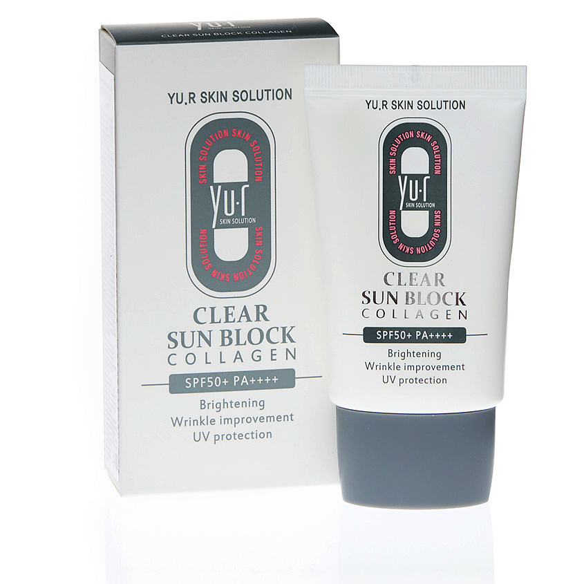 YU.R Солнцезащитный крем для лица Clear Sun Block Collagen – фото 2