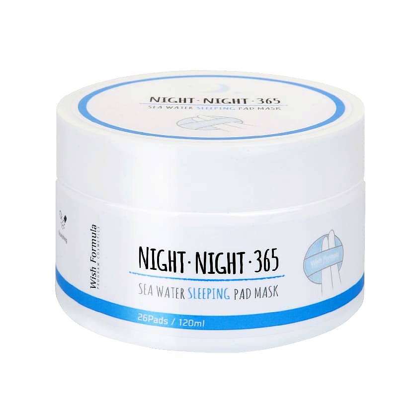 WISH FORMULA Диски для лица очищающие ночные с морской водой Night Night 365 Sea Water Sleeping Pad Mask – фото 1