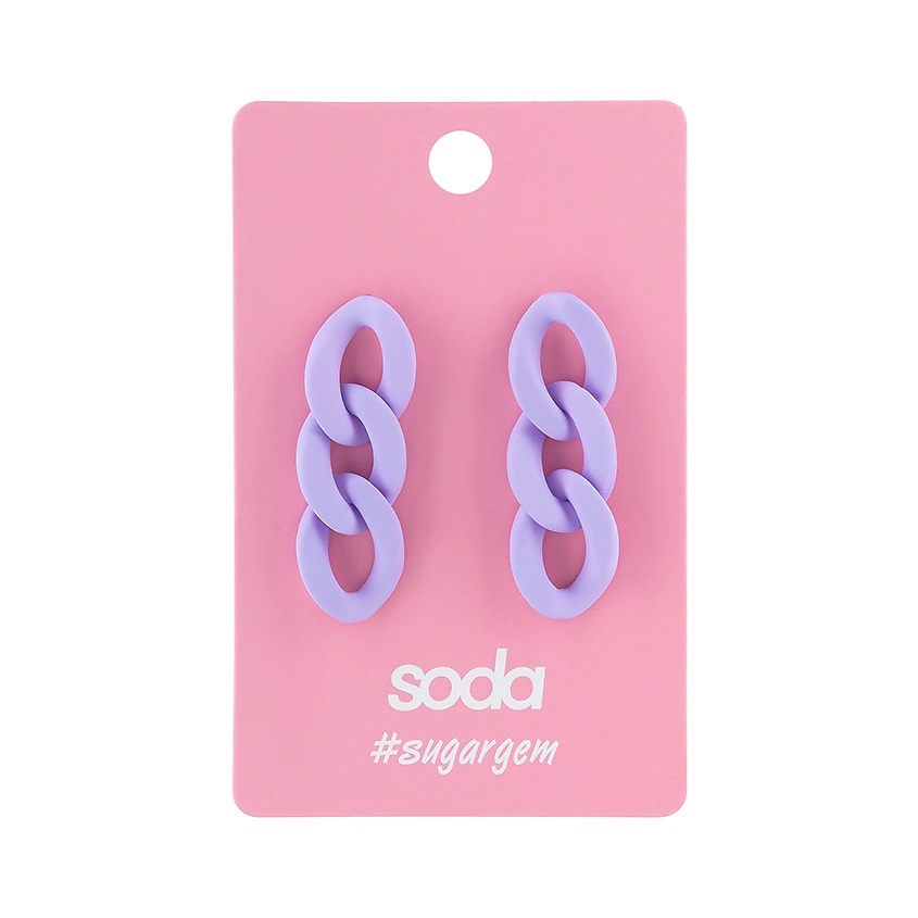 SODA Серьги PURPLE CHAIN #sugargem – фото 2