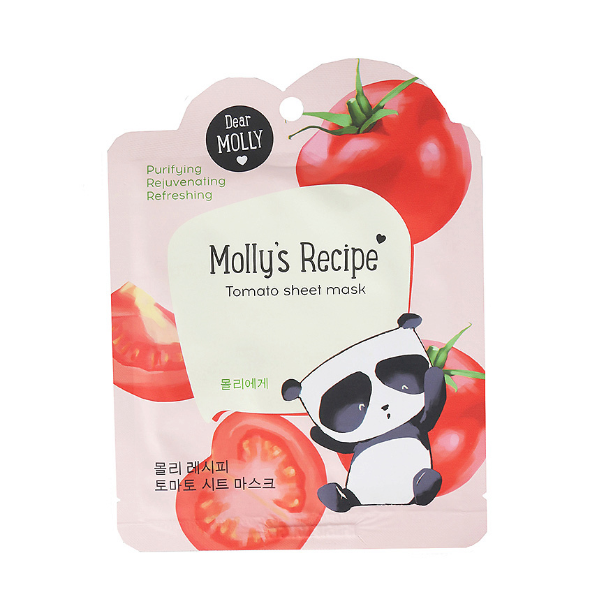 DEAR MOLLY Тканевая маска "Рецепты Молли. Томат" Molly`s Recipe – фото 2