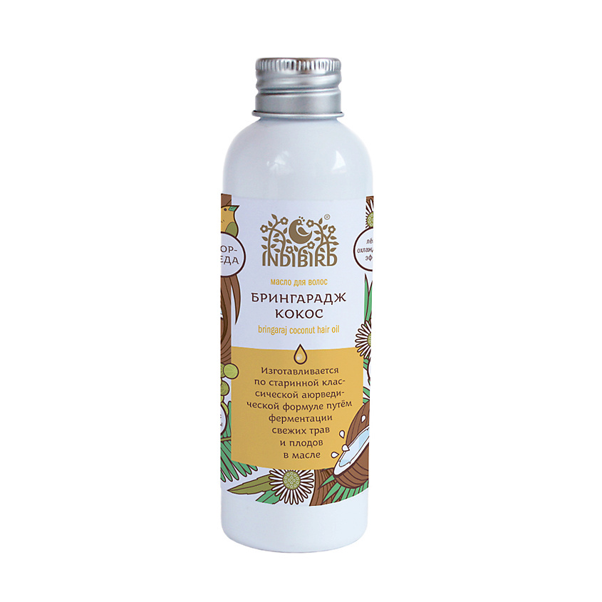 INDIBIRD Масло для волос Брингарадж Кокос Bringaraj Coconut Hair Oil – фото 2