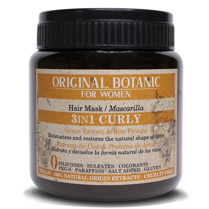 ORIGINAL BOTANIC Маска для вьющихся волос 3-в-1 Curly Hair Mask 3 In 1 – фото 1