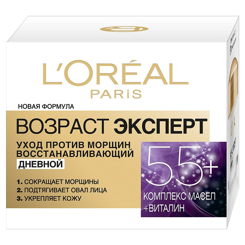 L'ORÉAL PARIS Дневной антивозрастной крем против морщин для лица, восстанавливающий Возраст Эксперт 55+ – фото 1