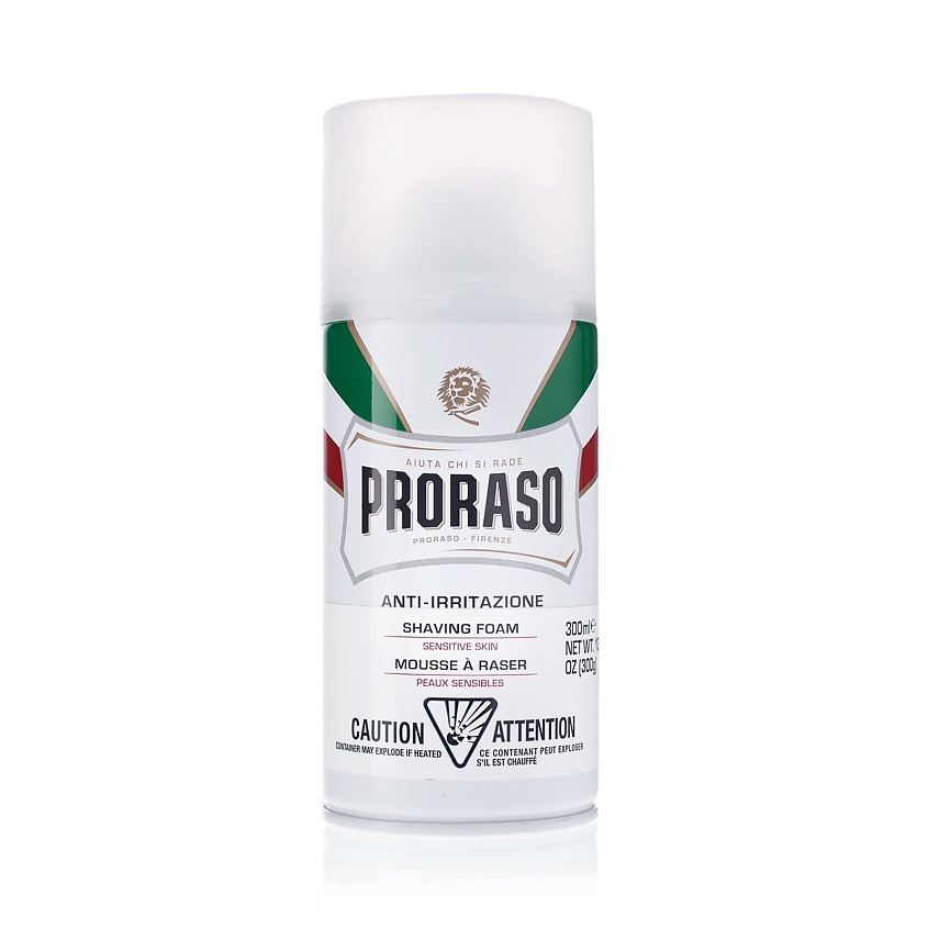 PRORASO Пена для бритья для чувствительной кожи с зеленым чаем и овсом – фото 2