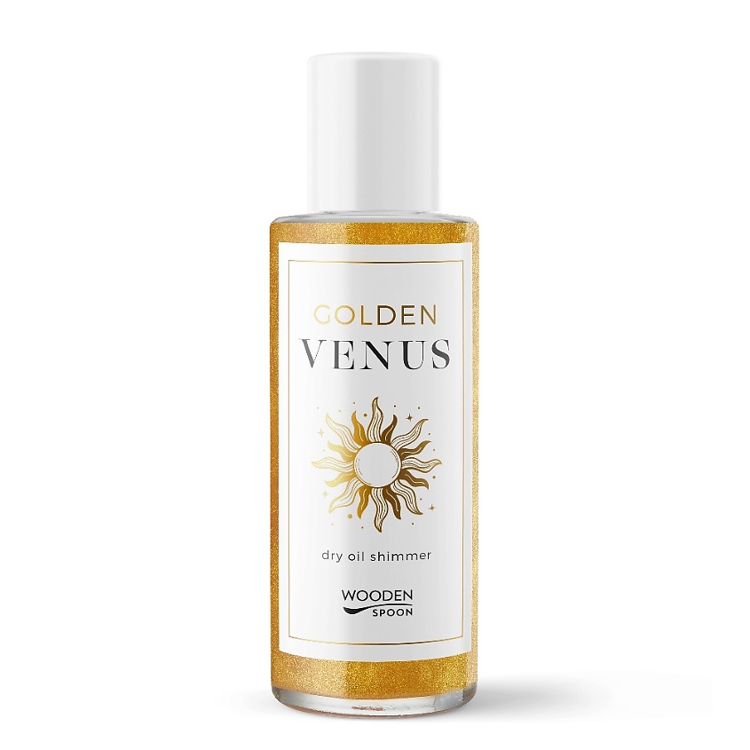 WOODEN SPOON Масло для тела сухое Золотое сияние Golden Venus Face & Body Dry Oil Shimmer Gold – фото 2